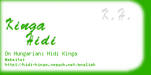 kinga hidi business card